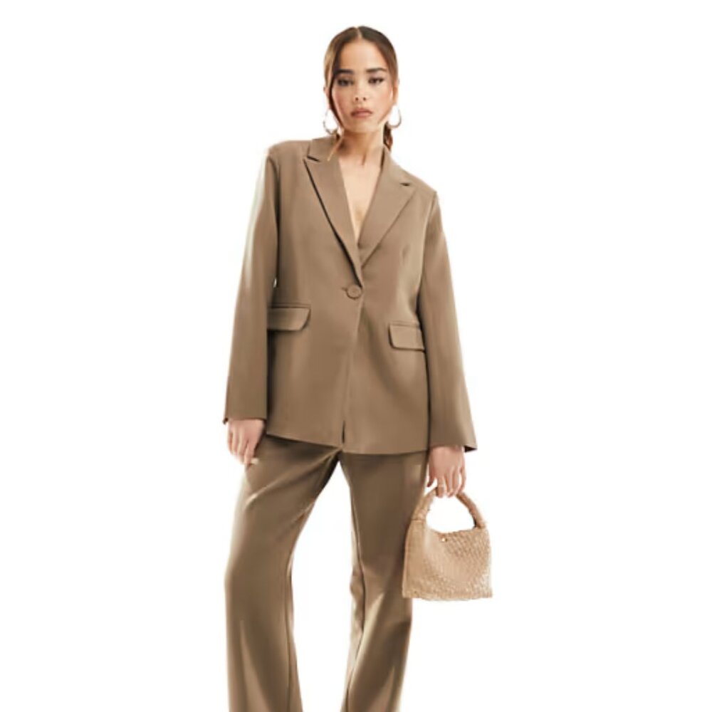 ASOS Oversized Blazer - Beige, Size 8
